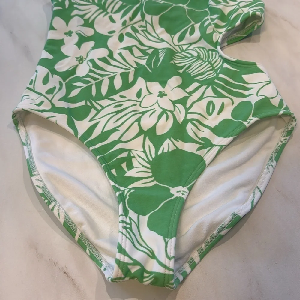 Abercrombie Kids Aysmmetrical Cut Out Floral Swimsuit!